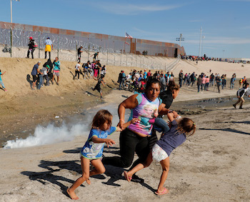 Tear gas immigrants